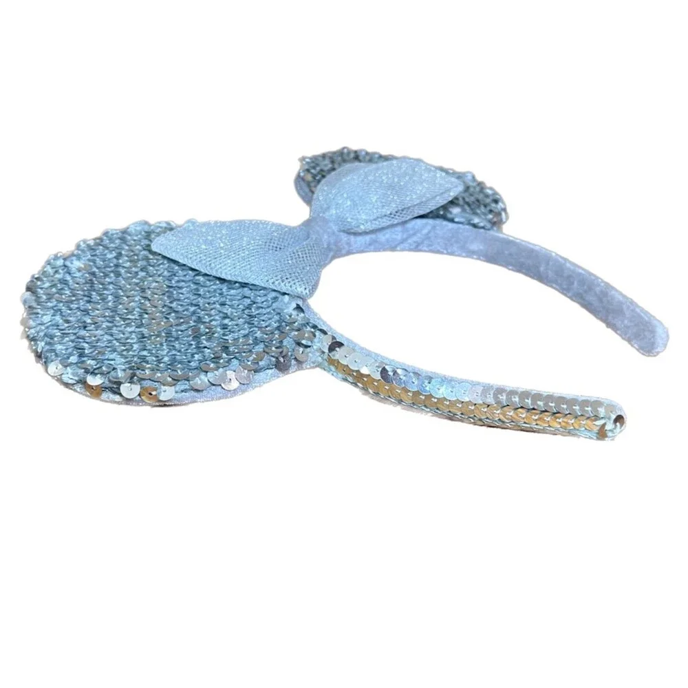 Y2K Silver Sequin Minnie Ears
